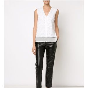 VINCE LACE OVER-LAY TANK